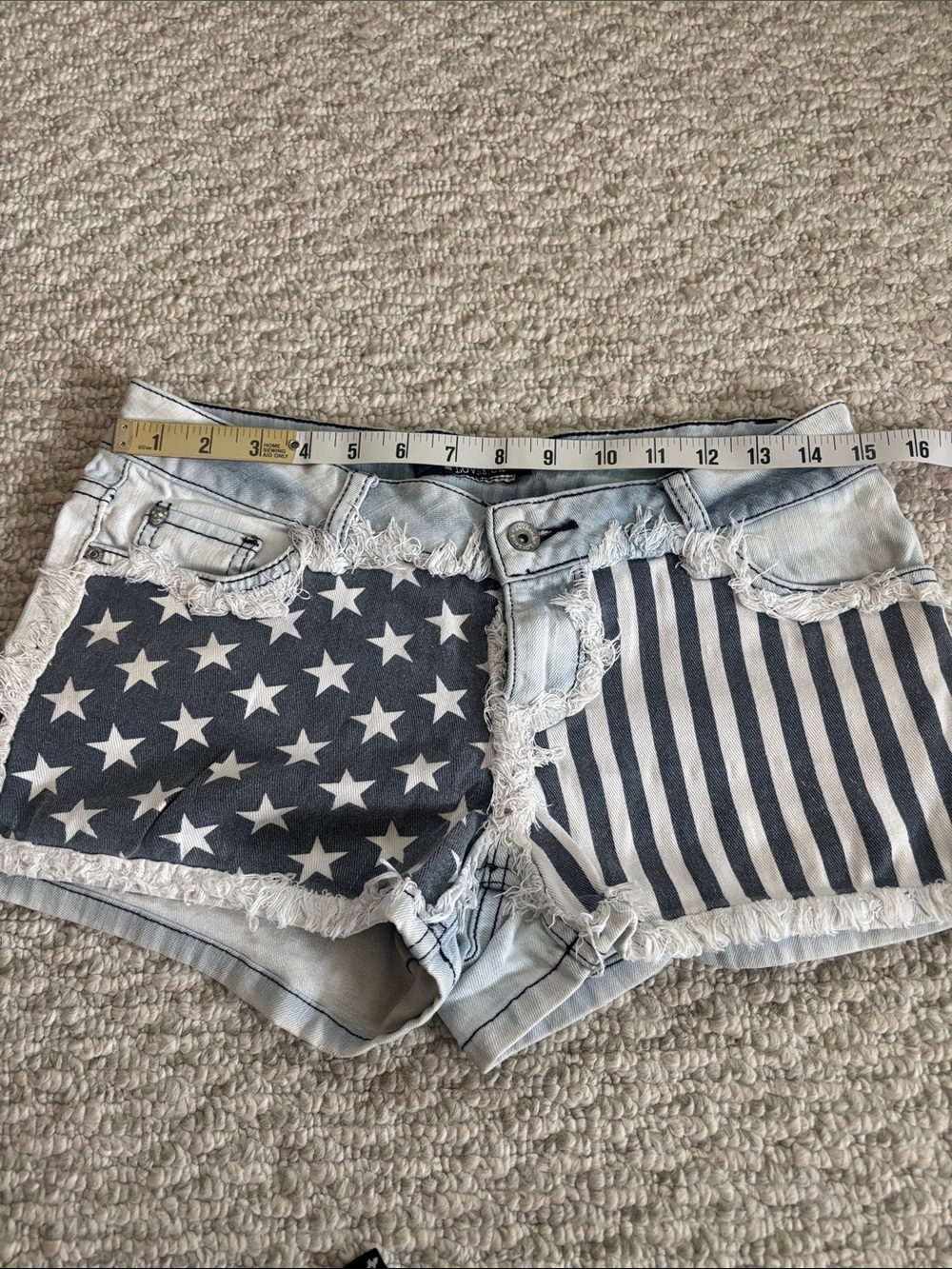 🌸 3/$15 Lovesick Women American Flag Jean Shorts - Picture 5 of 5